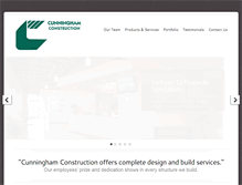 Tablet Screenshot of cunninghamconstructionmichigan.com